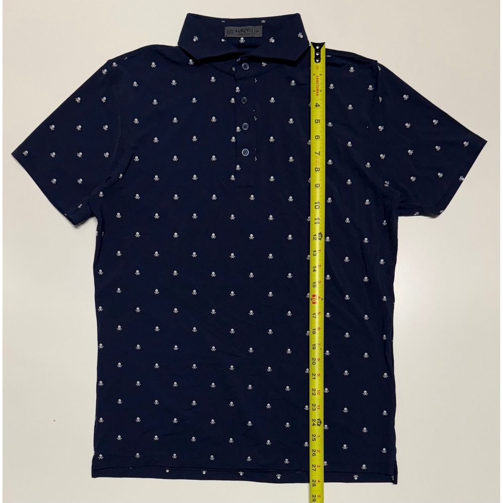 G/FORE Mens Skull & T-Bones Performance Polo Shirt Twilight Navy G4MA23K361A M‎